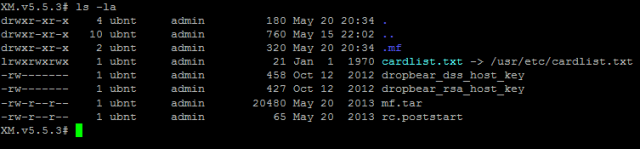 SSH terminál, adresář /etc/persistent s kódem viru